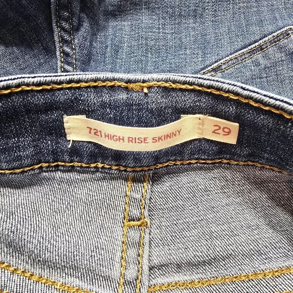 Levi’s 721 High Rise Skinny Jeans Women Size 29 - Picture 5 of 8